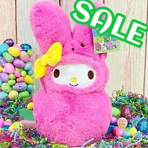 Easter Hello Kitty My Melody x Peeps Bunny 12” Large Plush Stuffed Animal NWT